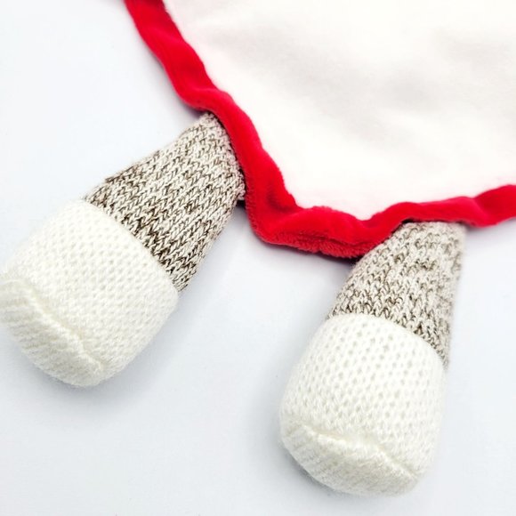Baby Starters Sock Monkey Baby Lovey Blanket Toy Plush Cream & Red Soft - Picture 4 of 8